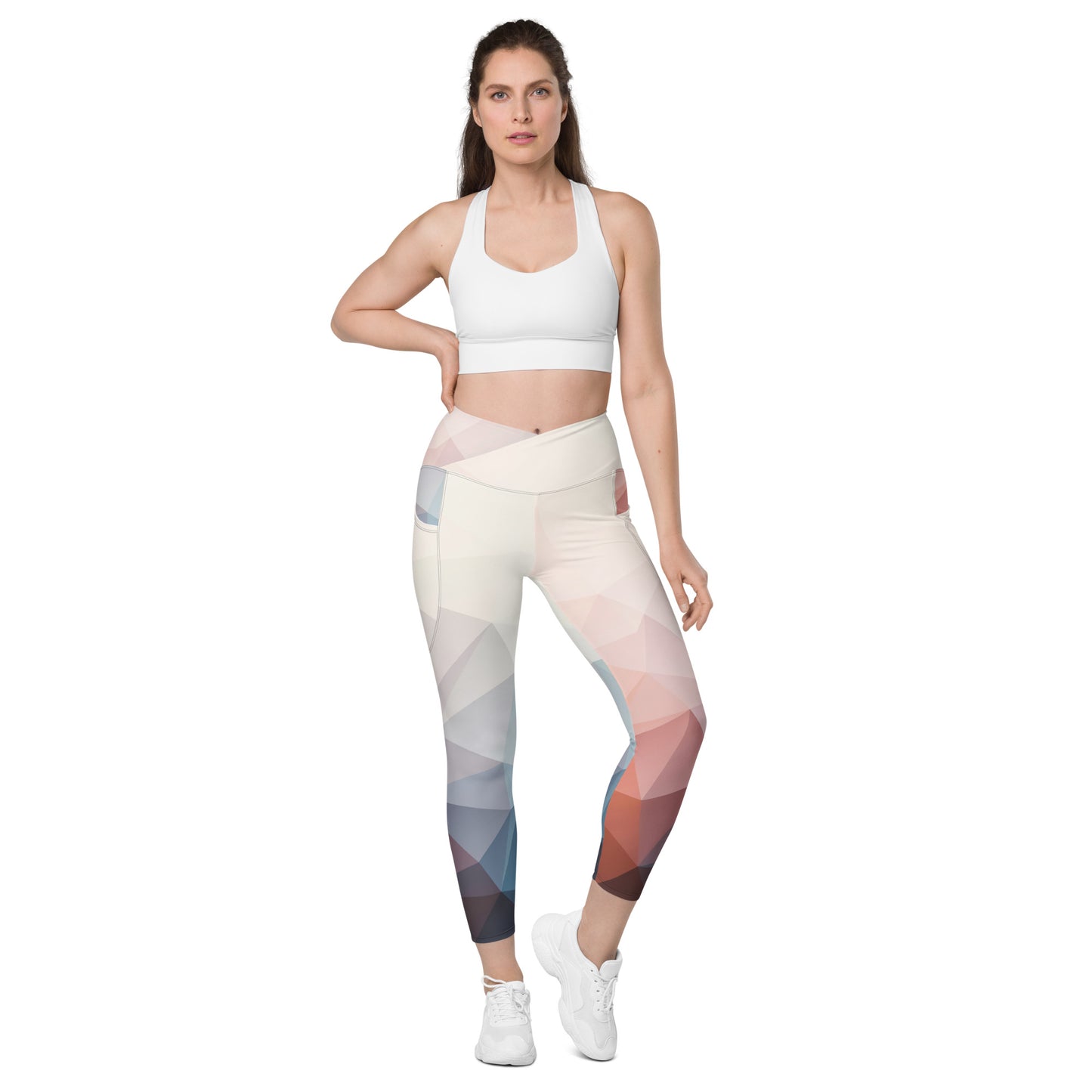 Crossover leggings with pockets