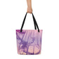 Beach Bag Palm Tree Purple Color