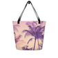 Beach Bag Palm Tree Purple Color