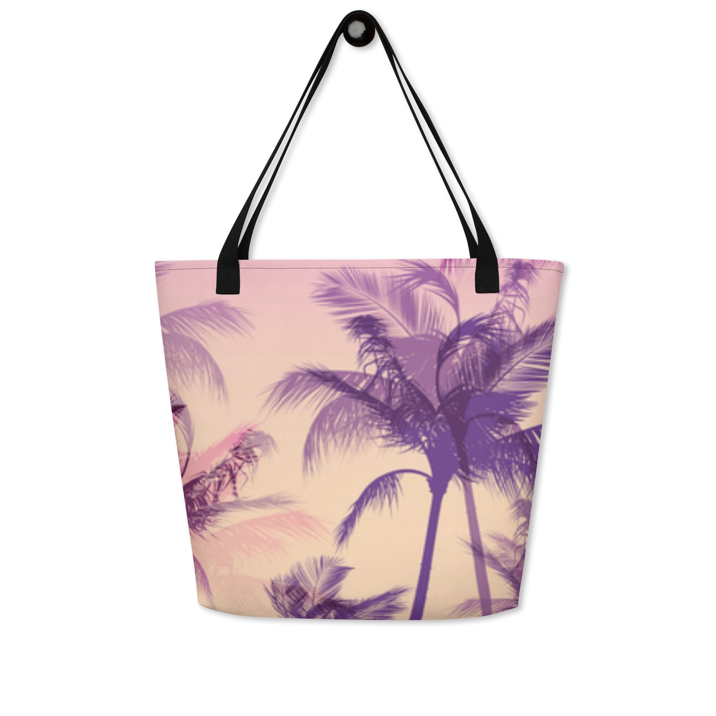 Beach Bag Palm Tree Purple Color