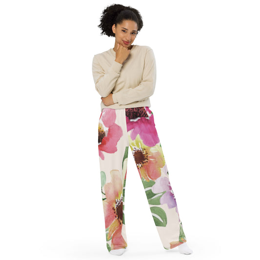 Flowers Pattern Pants