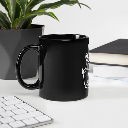 Black Glossy Mug With Logo